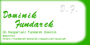 dominik fundarek business card